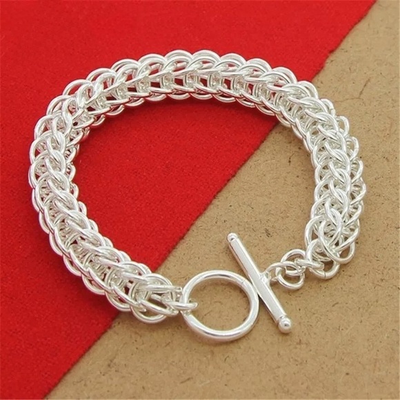 Classic 925 Sterling Silver Plated Bracelet - Picture 2 of 5